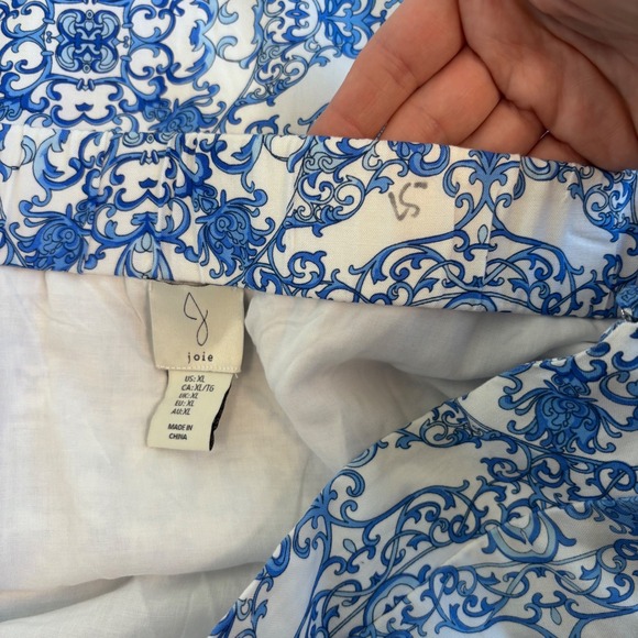 Joie Mosaic Print Crop Top and Midi Skirt Set, NWT Women's XL, Santorini Blue - Picture 12 of 16